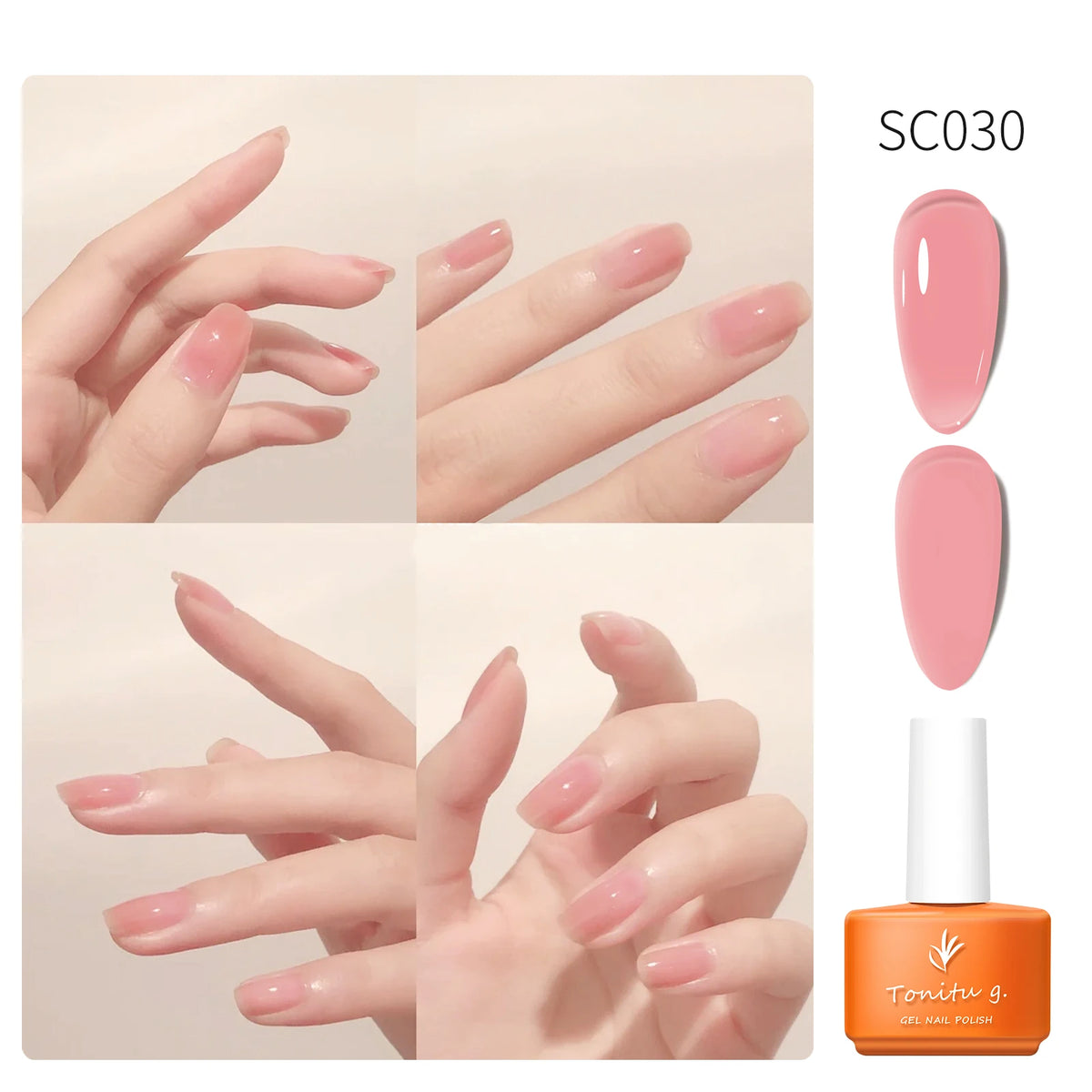Tonitu G 7ml Semi-permanent Jelly Gel Nail Polish 59 Colors Natural Transparent  Summer Nails Art Soak Off  UV LED Gel  Varnish