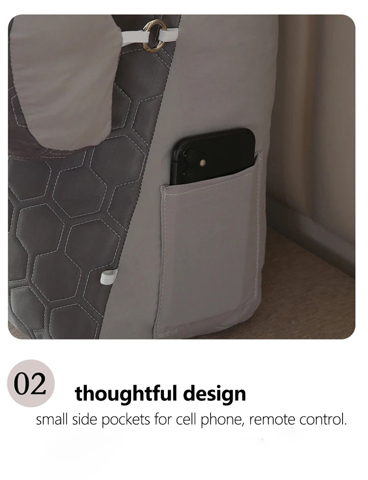 Triangle Reading Pillow Big Wedge Adult Backrest Cooling Latex Cushion Decorative Pillows for Bed Decor Cushion for Sofa