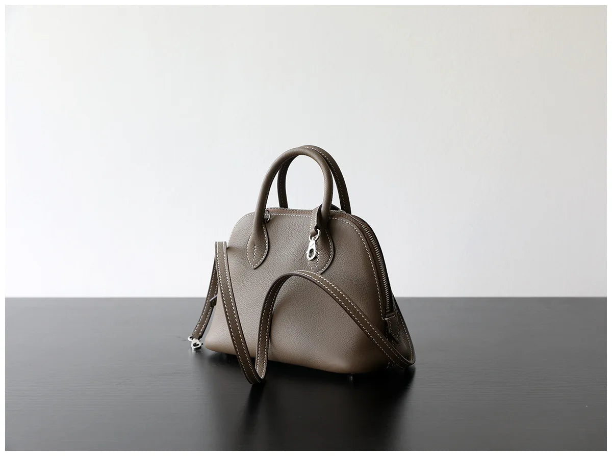 Borsa in Fiore di Pelle Goffrata