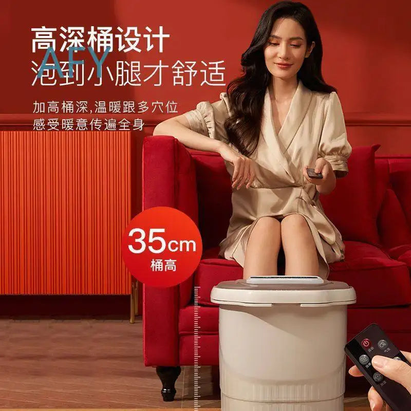 Portable Electric Foot Bath Bucket with Heating Constant Temperature and Automatic Massage for Home Use for Foot Spa Machine