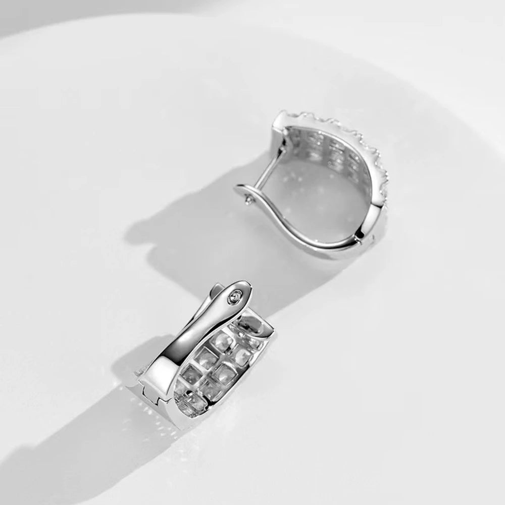 Wong Rain 100% 925 Sterling Silver Sparkling Lab Sapphire Gemstone Women Earrings Studs Fine Jewelry Anniversary Gifts Wholesale