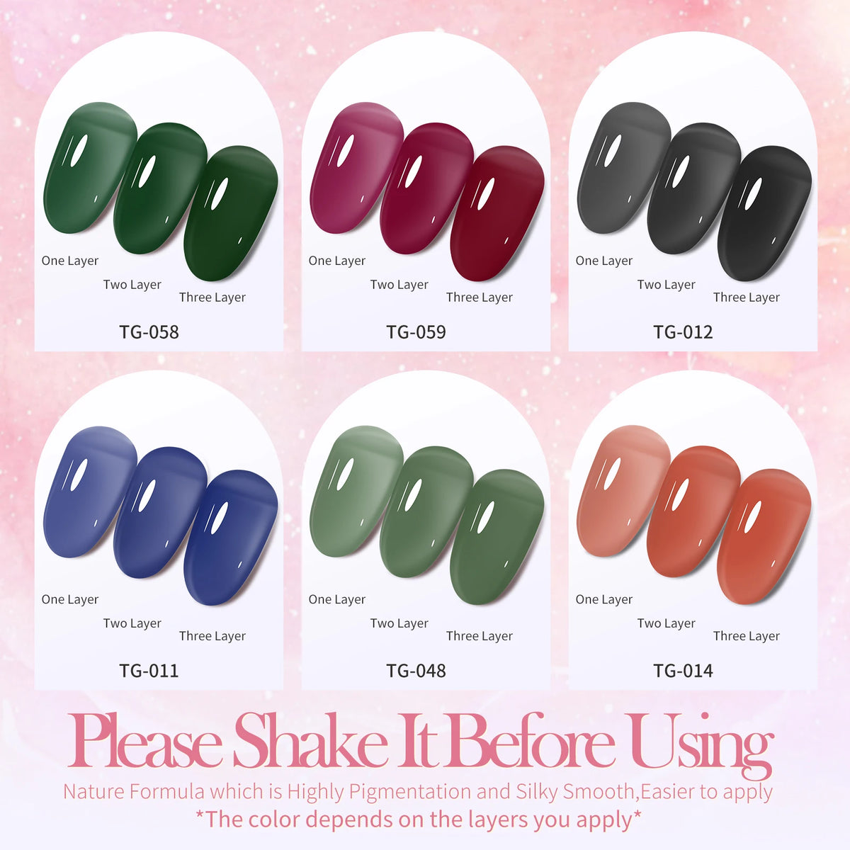 Tonitu G 7ml Semi-permanent Jelly Gel Nail Polish 59 Colors Natural Transparent  Summer Nails Art Soak Off  UV LED Gel  Varnish