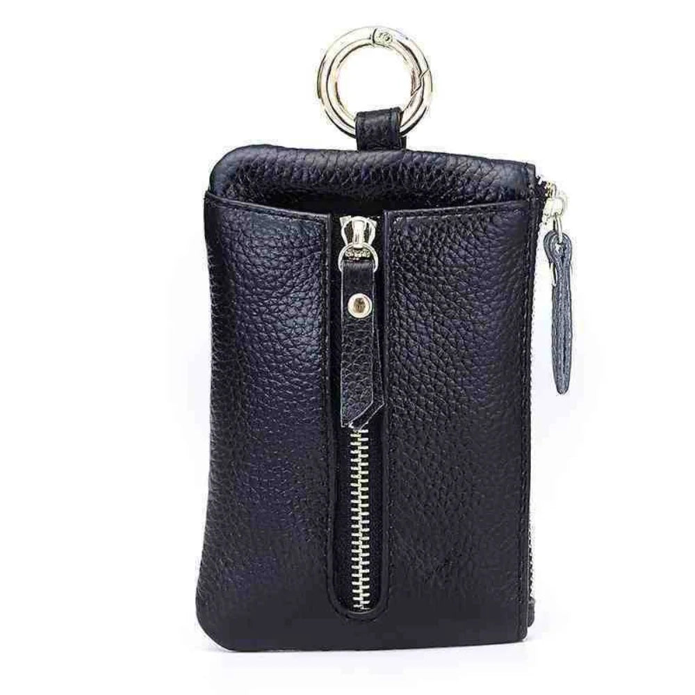 New PU Leather Key Wallets Unisex Retro Keys Organizer Men Women Key Card Holders Housekeeper Keychain Cover Coin Zipper Purse