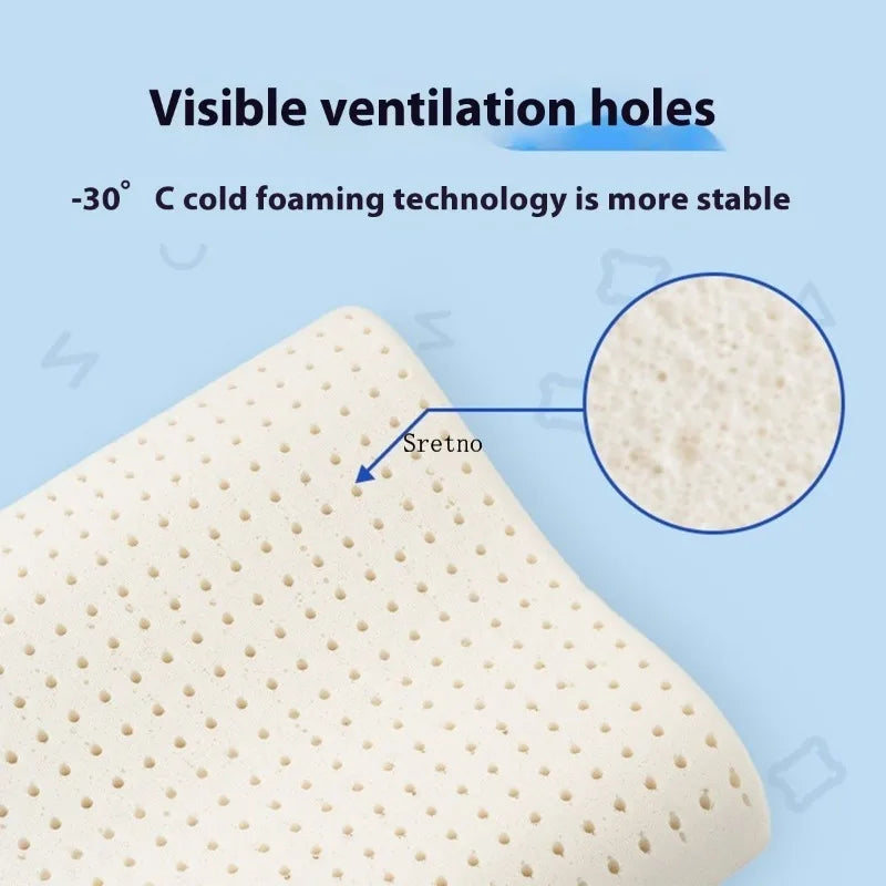 Thailand Latex Low Pillow Adult Specific Natural Rubber Flat Ultra-thin Pillow Core Protect Cervical Spine Pillows for Sleeping