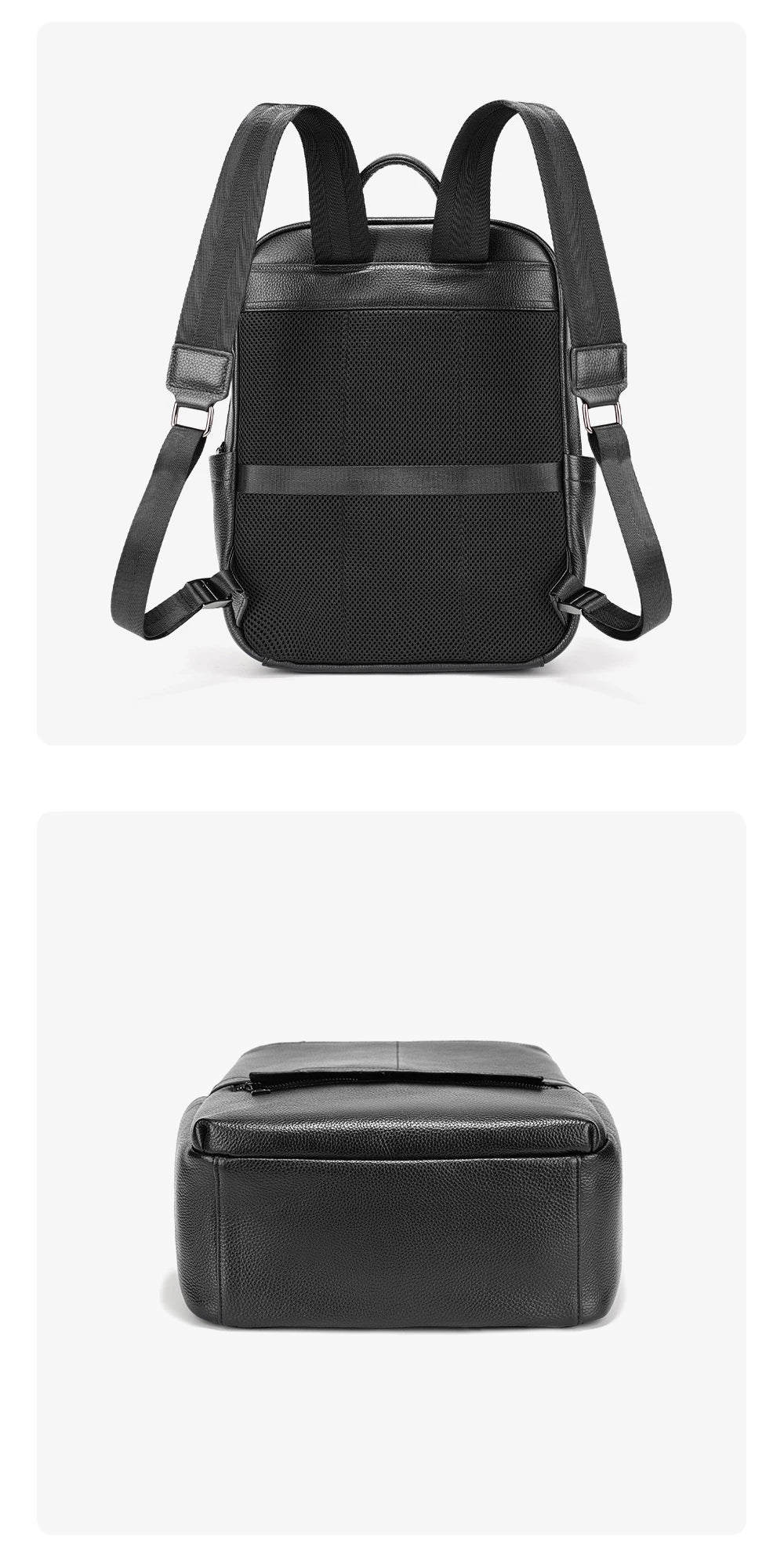 Zency Genuine Leather Backpack Bag Simple Casual Large Capacity Women's Knapsack Travel Outdoor Female Rucksack Unisex Mochilas