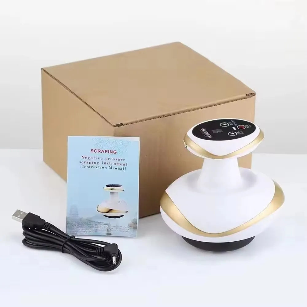 Electric Vacuum Cupping Massage Device LCD Display Heating Scraping Suction Cups Gua Sha Scraping Tool  Relieve Muscles Soreness