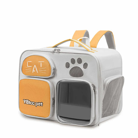 New arrivalpure color large-capacity pet bag outdoor backpack cat bag outing bag portable shoulder crossbody bag cat cage