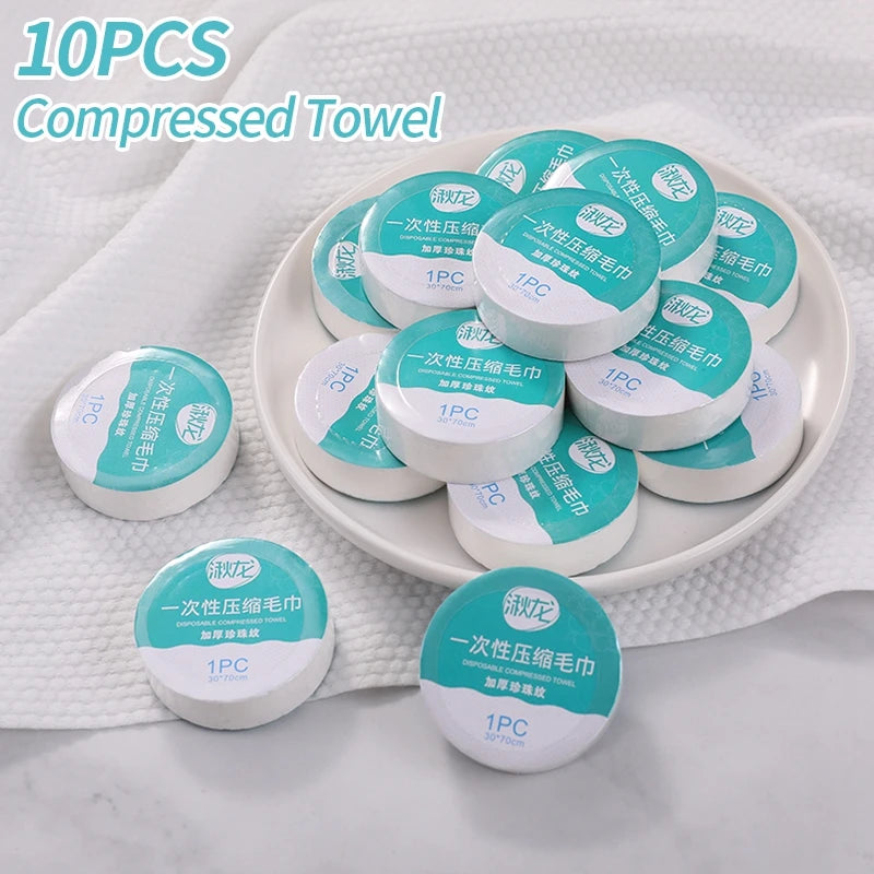 Thickened disposable compressed towel, large wash face towel, non pure cotton travel, portable hotel and hotel supplies