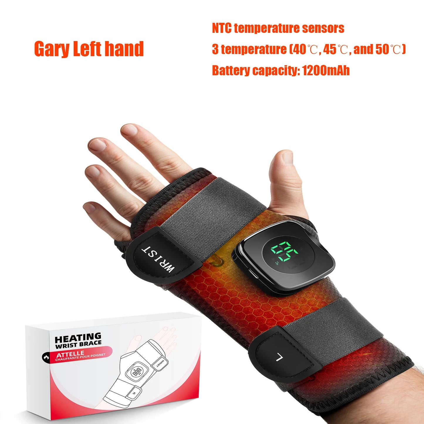 Wrist Heating Vibration Pad 3 Heat Level Heated Wrist Hot Therapy for Carpal Tunnel Relief Tendonitis Wrist Support Pad