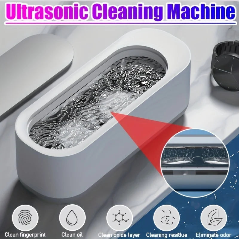 Ultrasonic Cleaning Machine 45000Hz High Frequency Vibration Wash Cleaner Washing Jewelry Glasses Watch Ring Dentures Cleaner