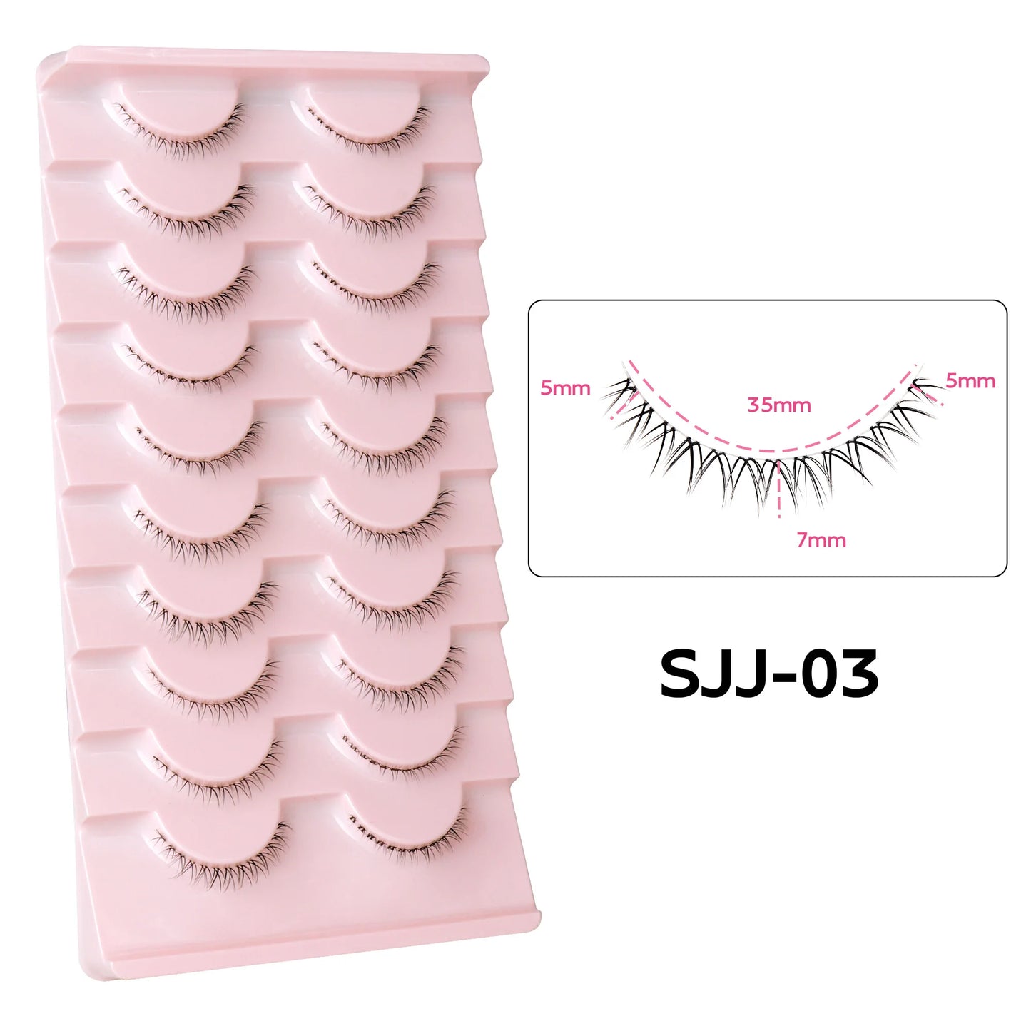 Set di 10 Paia di Extension Ciglia Inferiori