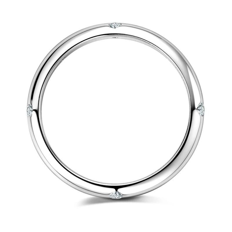 Lnngy Moissanite Ring Original Certified 925 Silver Rings For Women Couples Delicate Stackable Wedding Band Dazzling Jewellery