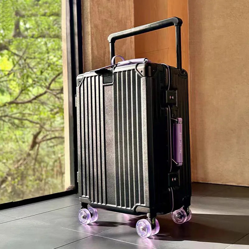 KLQDZMS Travel Luggage 24"26"28"30 Inch Women's Large Capacity Trolley Case 20 ”ABS+PC Boarding Case Men's Cabin Suitcase