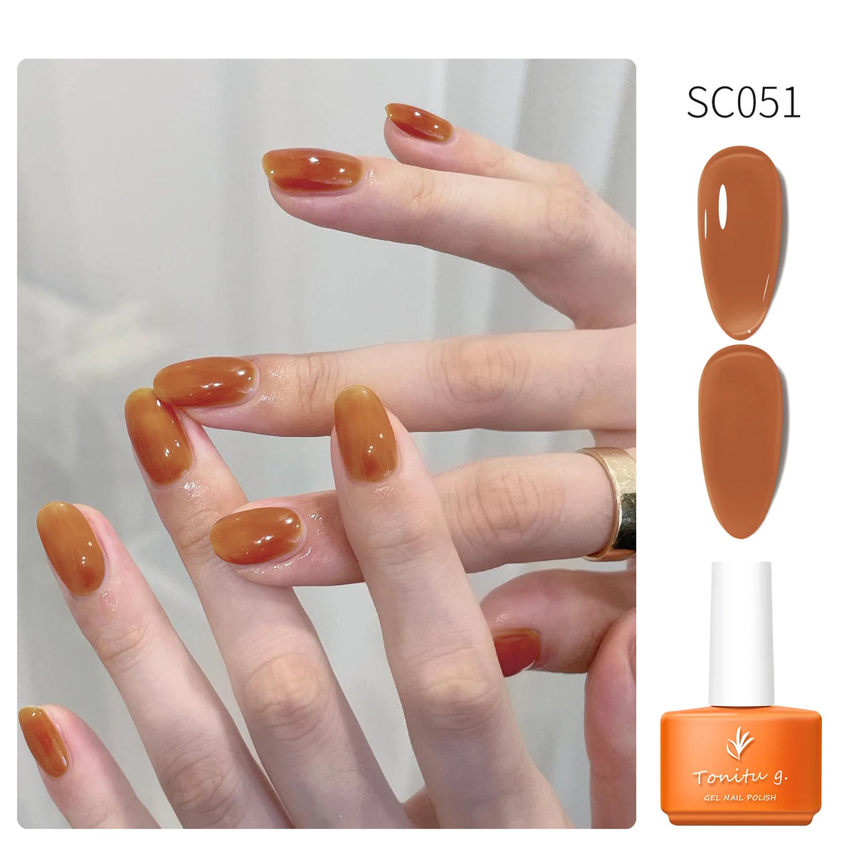 Tonitu G 7ml Semi-permanent Jelly Gel Nail Polish 59 Colors Natural Transparent  Summer Nails Art Soak Off  UV LED Gel  Varnish