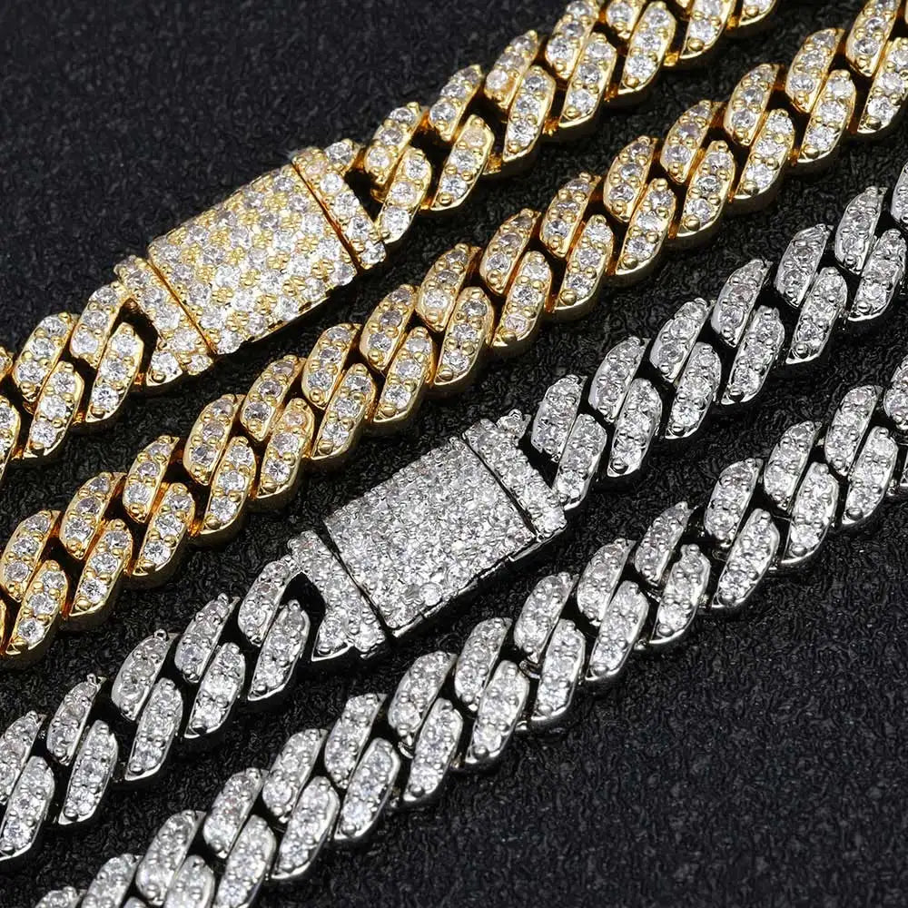 6mm Cuban Chain Women Bracelet Real Gold Plated Hip Hop Rock Street Jewelry Iced Out Cuban Bracelet Charms Birthday Gift
