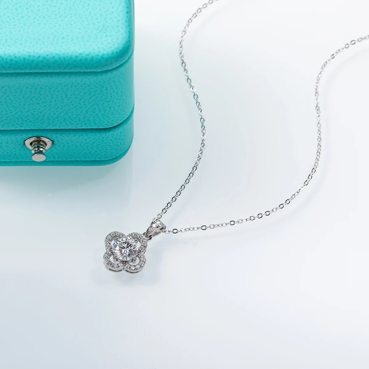 AnuJewel 1 Carat D Color Moissanite Diamond Luxury Pendant  925 Sterling Silver 40+2+3cm Necklace Fine Jewelry Wholesale