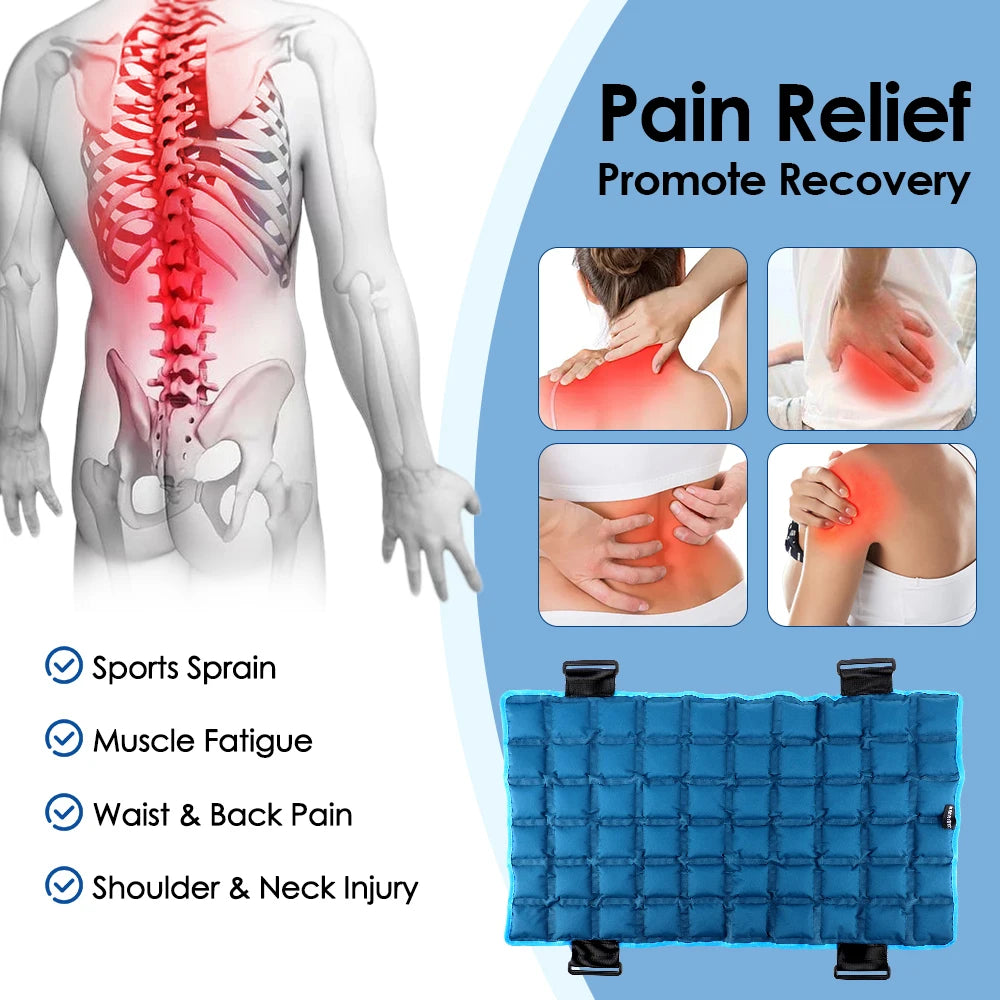 Large Ice Pack Reusable Hot Cold Gel Pack For Sports Muscle Strain Back Knee Shoulder Hot and Cold Compress Ice Bag