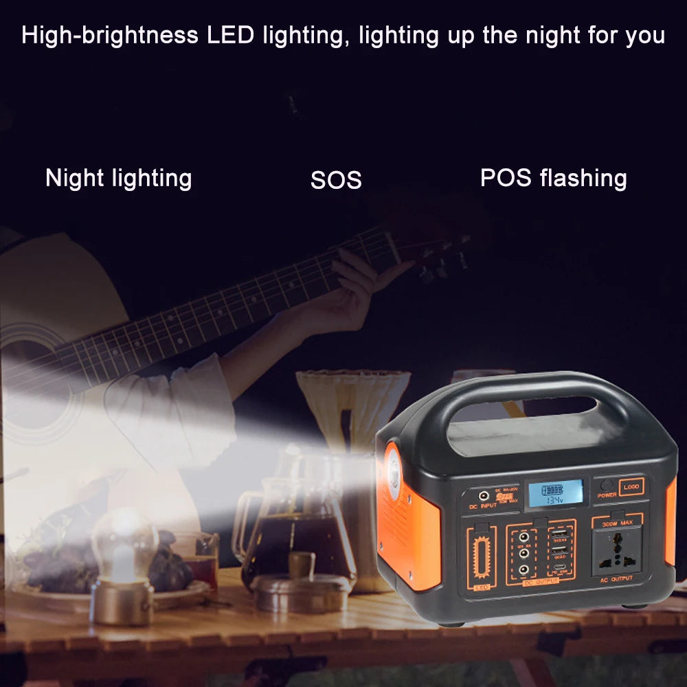 Gaiaray 100W 300W 500W Portable Power Station Pure Sine Wave Solar Generator 110V/220V UPS Camping Charging Station Power Bank