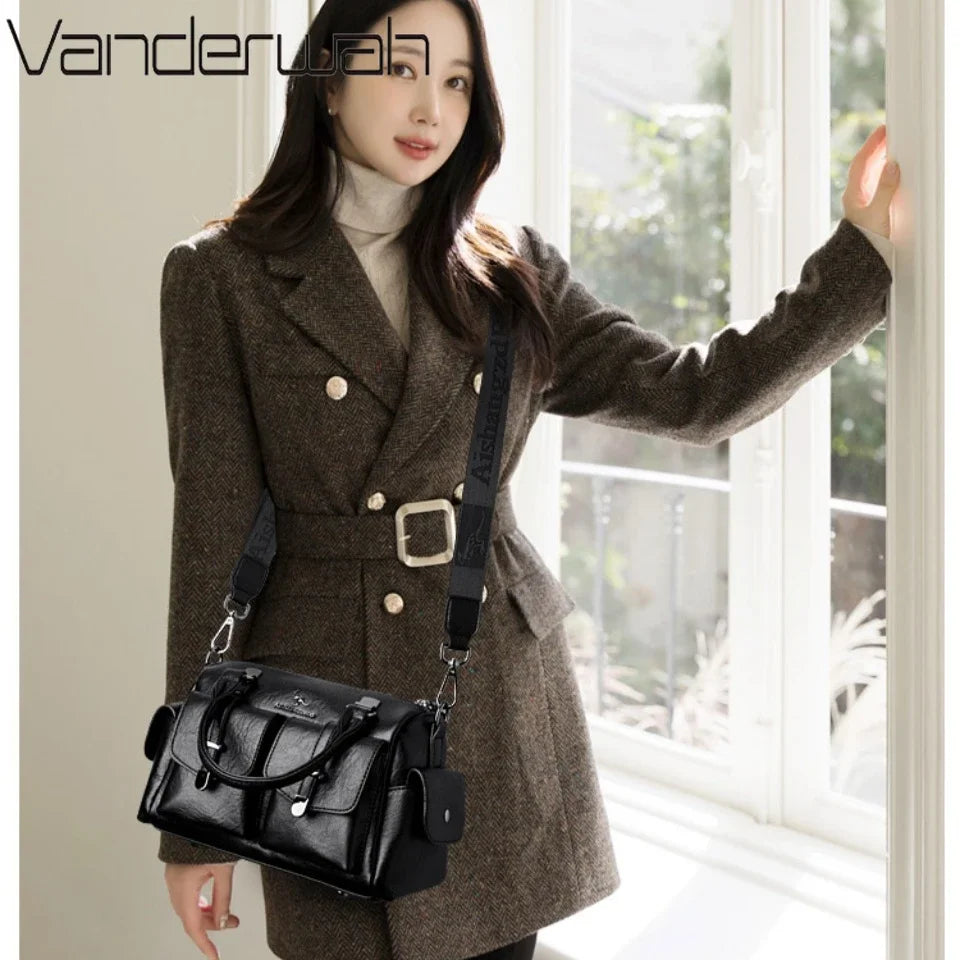 High Capacity Leopard Print Ladies Handbags Versatile Messenger Bags High Quality Luxury Women's Shoulder Bags Ladies'Hand Bags