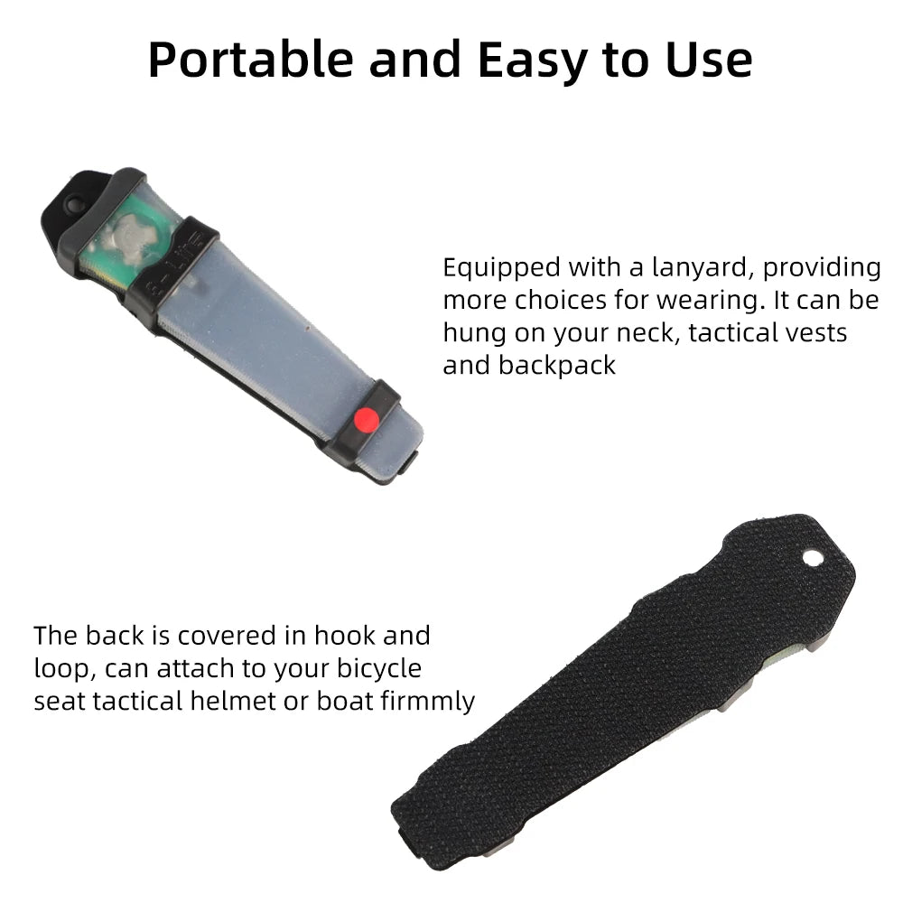 BOOIU Tactical FMA Helmet Safety Flashing Light IR Strobe Waterproof Outdoor Equipment Survival Signal Light Hiking Cycling Lamp