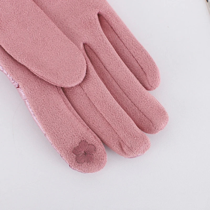 Guanti Touch Screen in Camoscio e Raso