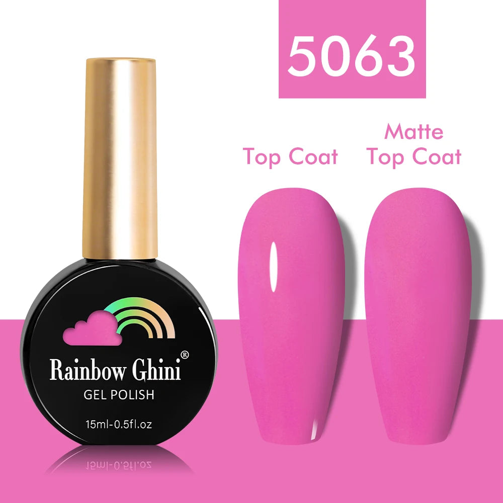 Rainbow Ghini 15ml Glitter Dark Red Gel Nail Polish Semi-Permanent Varnish UV Pale Red Nail Gel Art Supplies for Professionals