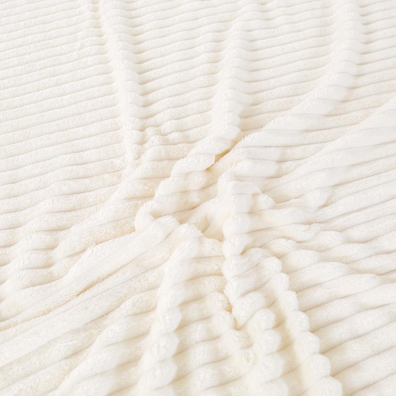 Fleece Bedspread Bed Covers Sofa Blanket Throw Blankets Plush Solid Color Soft Plaid