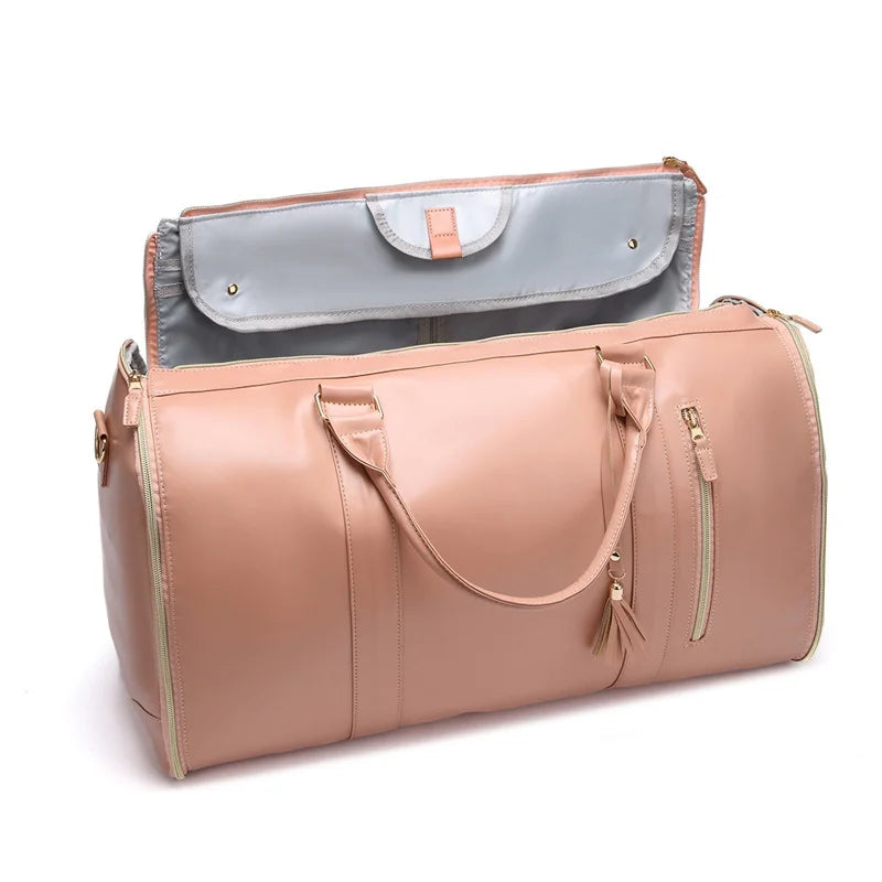75L Large Capacity PU Foldable Travel Bag Lightweight Traveling Duffel Bag for Women Men Tote Bag Carry On Luggage Bag