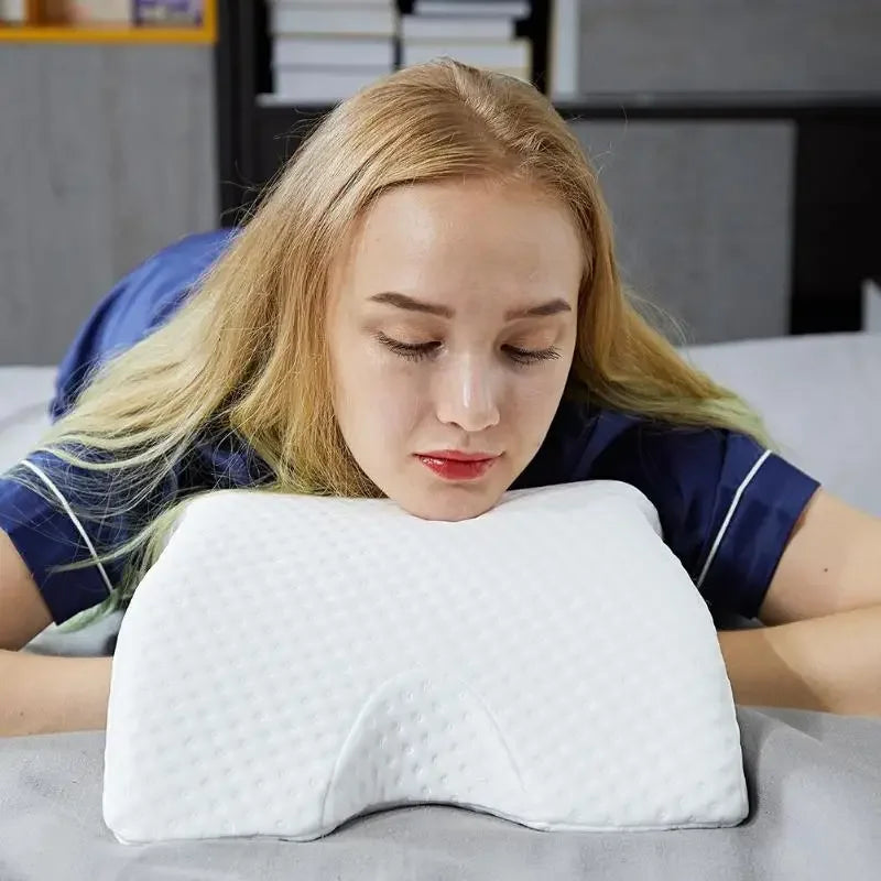 U-Shaped Curved Orthopedic Foam Hand Pillow Head Guard Cervical Spine Pillow Core Memory Cotton Pillow Clamping Leg Design