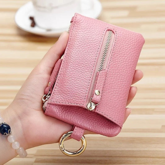 New PU Leather Key Wallets Unisex Retro Keys Organizer Men Women Key Card Holders Housekeeper Keychain Cover Coin Zipper Purse