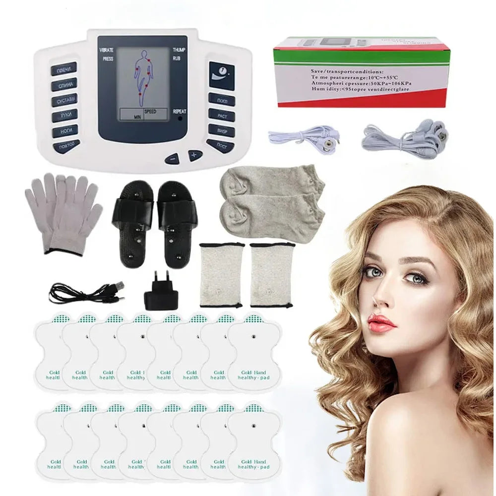 EMS Muscle Stimulator, 8 Dual-Output Modes Meridian Therapy Massager, Muscle Stimulator