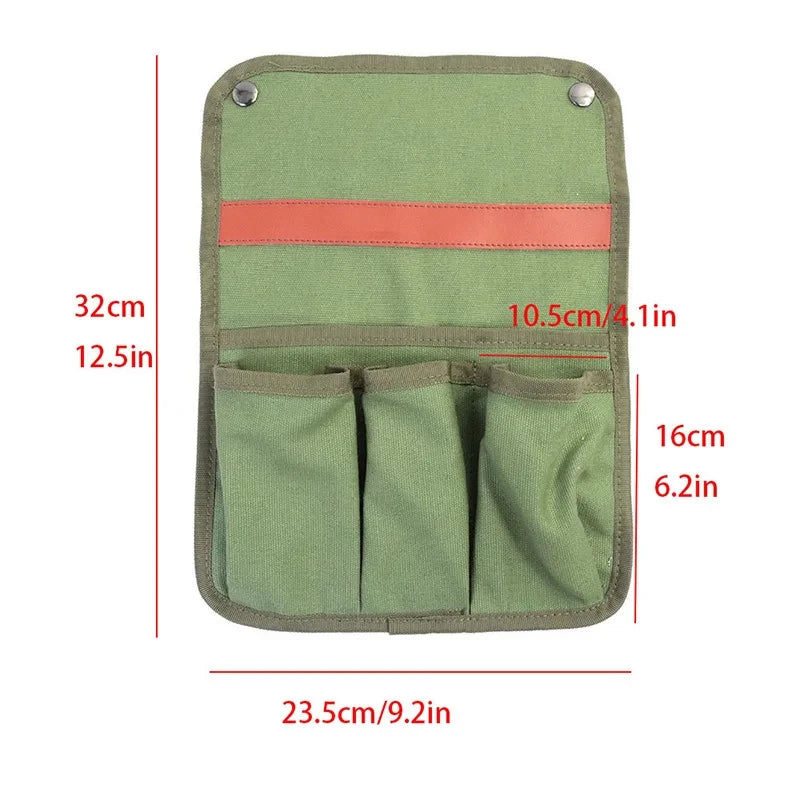 Camping Chair Armrest Storage Bag Canvas Folding Chair Organizer Side Pocket Pouch Bag For Outdoor Camping Picnic Fishing Bag