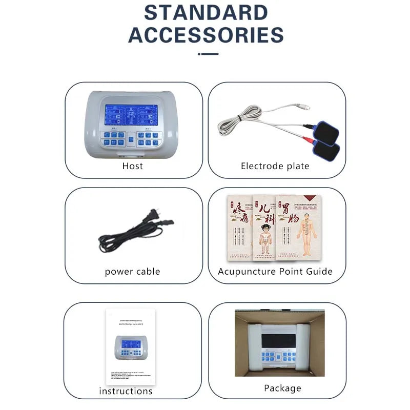 2 Channel Nerve Tens Unit Ems Physical Therapeutic Low Frequency Massager Electric Pulse Pain Relief Tens Machine