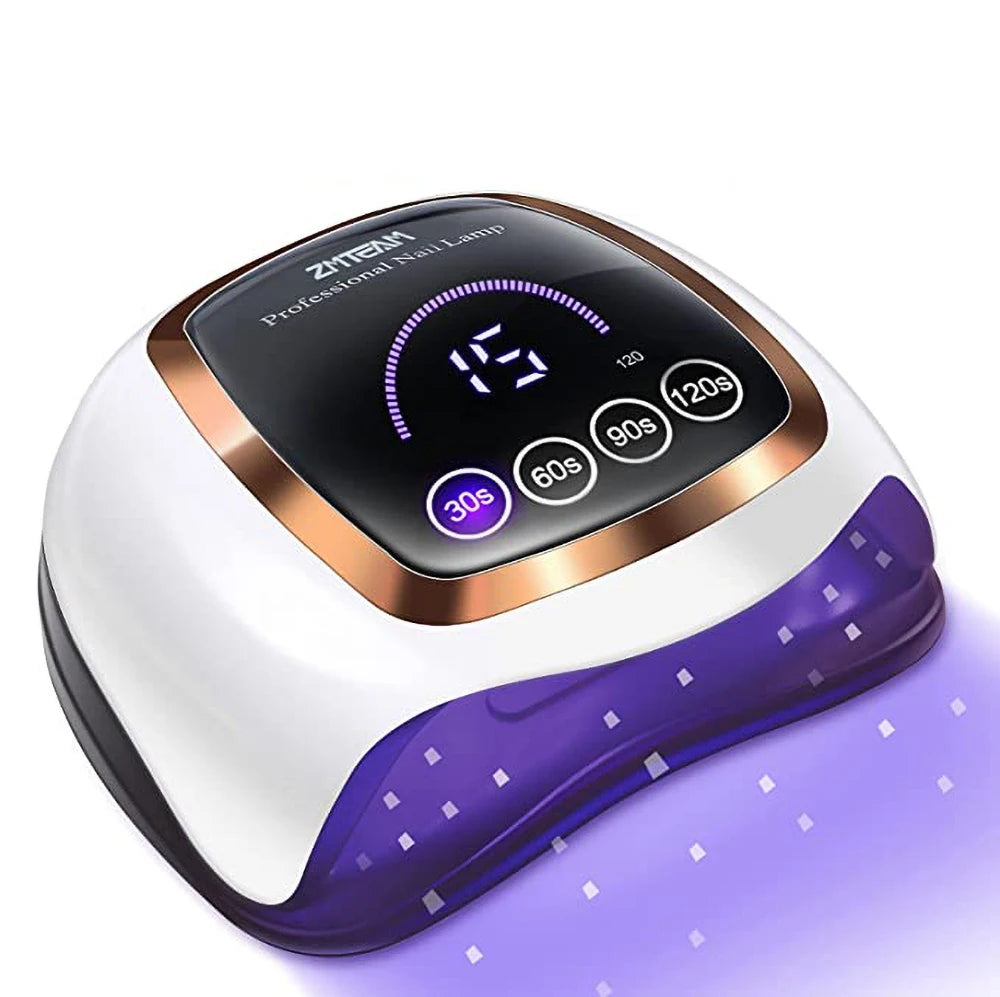 168W UV/LED Nail Light Professional Nail Dryer Lamp Automatic Sensing Gel Polish Manicure Drying Lamp with 4 Timer Smart Sensor