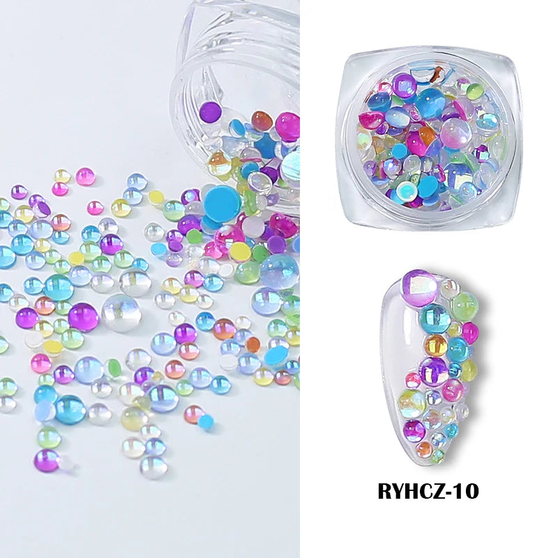 Set di Strass in Resina Acrilica per Nail Art