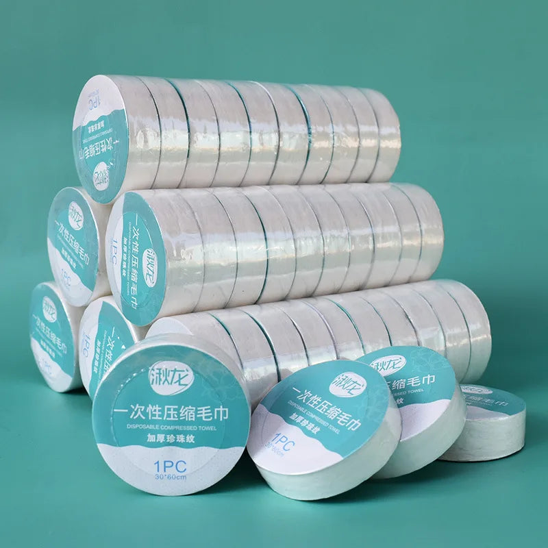 Thickened disposable compressed towel, large wash face towel, non pure cotton travel, portable hotel and hotel supplies