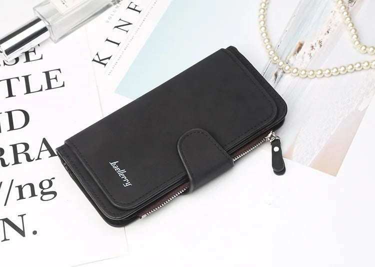 Baellerry High Quality Long Women's Wallet Buckle Multiple Card Slots Mobile Phone Bag Hand-held Bag Card Holders