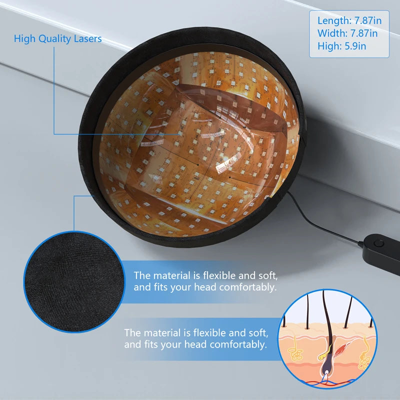 236 Diodes Laser Hair Growth Cap LLLT Therapy Anti Hair Loss Treatment Promote Hair Regrowth Device Restore Hair Thickness