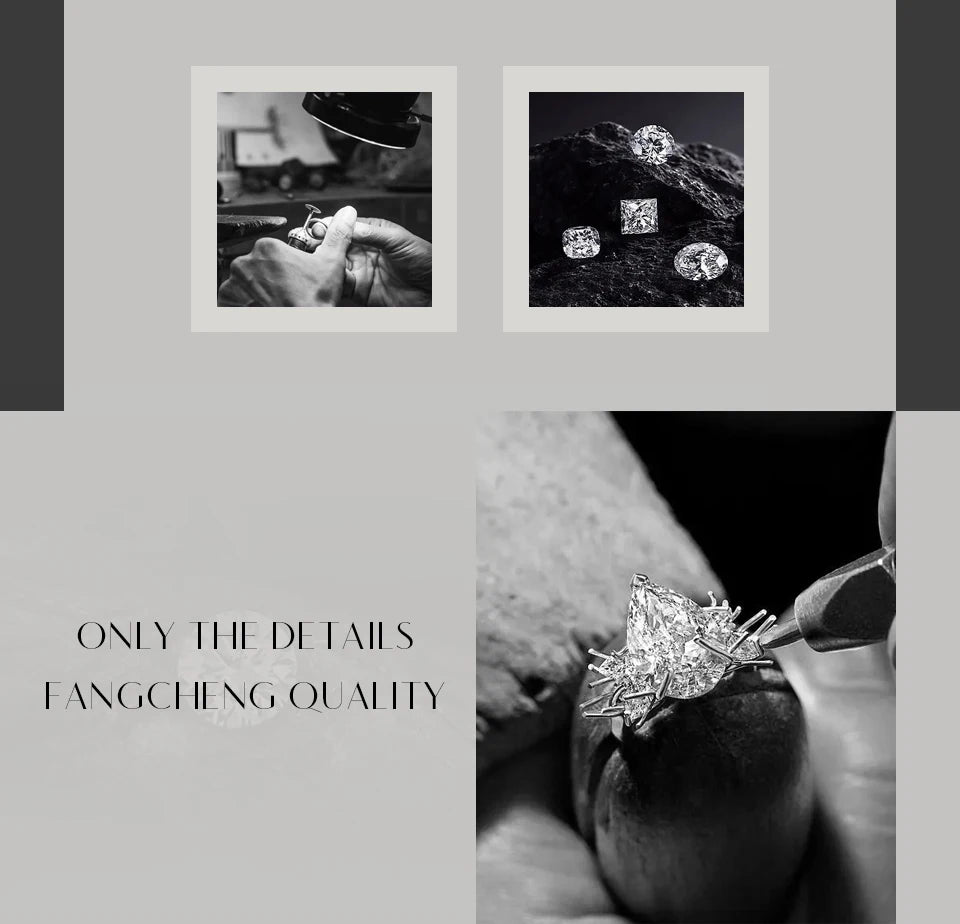 ATTAGEMS 2023 Round Moissanite Ring Real S925 Silver Stackable Rings for Women Pink and Blue Saphire Wedding Band Fine Jewelry