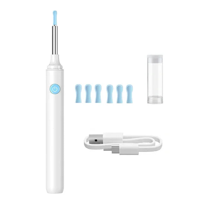 Smart Visual Ear Cleaner with Camera  Ear Sticks USB C Charging Ear Wax Removal Tool WIFI Connection 6 LED Lights Earpick
