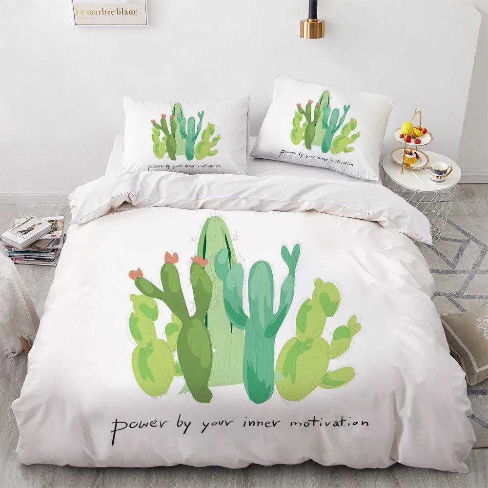 Flower Bird King Queen Duvet Cover Colorful Tropical Floral Bedding Set For Women Watercolor Plant 2/3pcs Polyester Quilt Cover