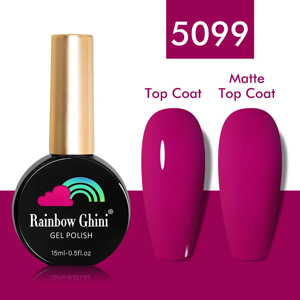 Rainbow Ghini 15ml Glitter Dark Red Gel Nail Polish Semi-Permanent Varnish UV Pale Red Nail Gel Art Supplies for Professionals