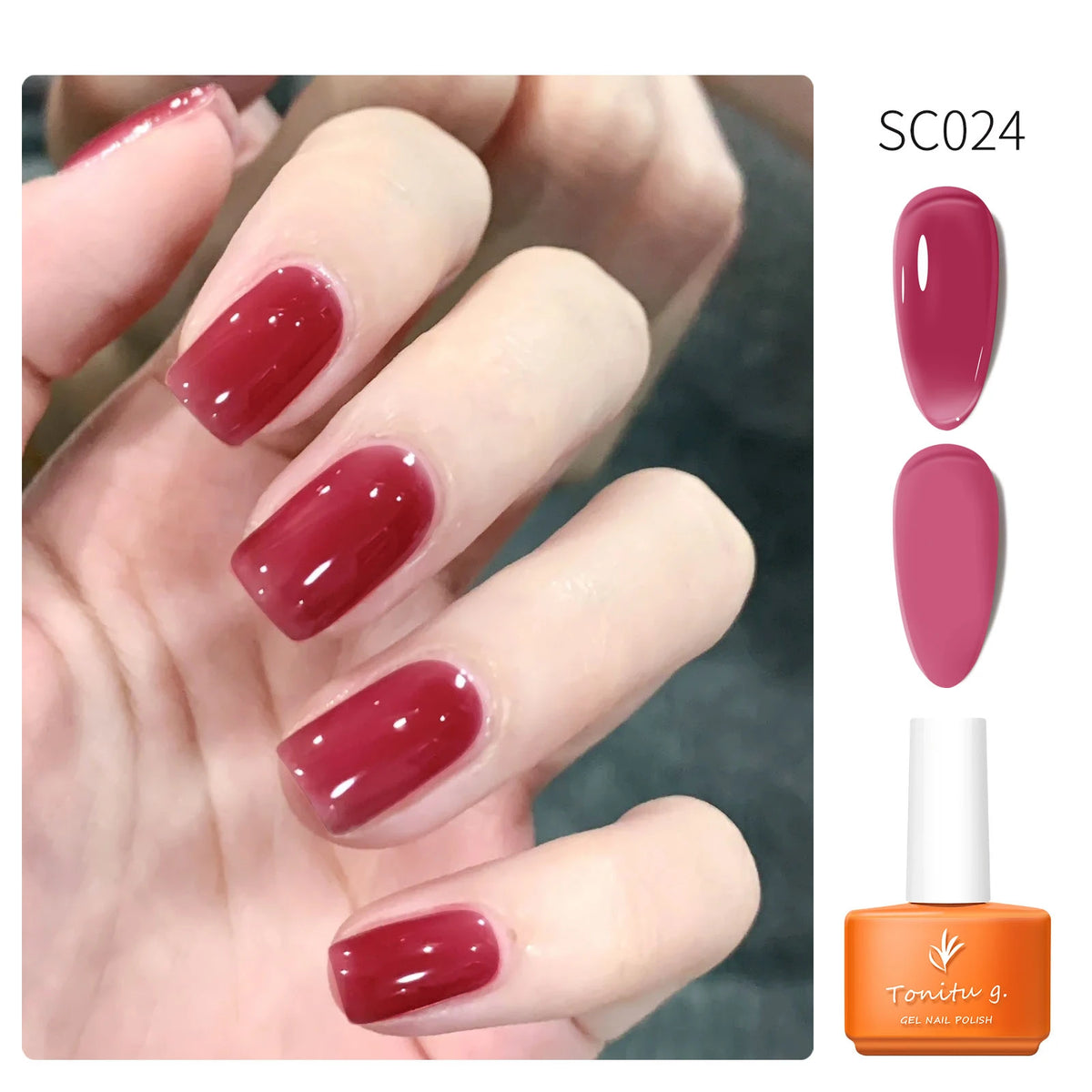 Tonitu G 7ml Semi-permanent Jelly Gel Nail Polish 59 Colors Natural Transparent  Summer Nails Art Soak Off  UV LED Gel  Varnish