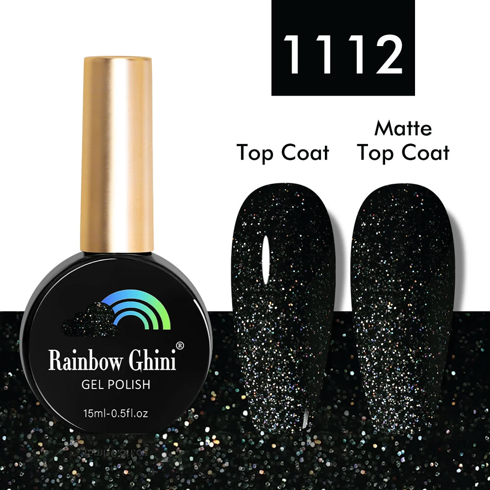 Rainbow Ghini 15ml Glitter Dark Red Gel Nail Polish Semi-Permanent Varnish UV Pale Red Nail Gel Art Supplies for Professionals
