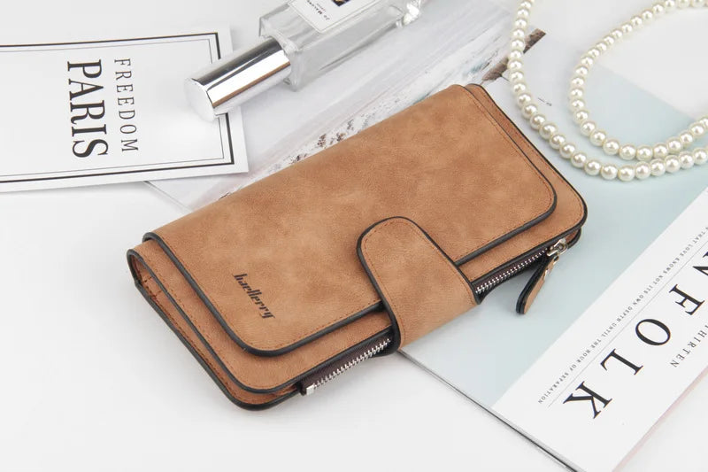 Baellerry High Quality Long Women's Wallet Buckle Multiple Card Slots Mobile Phone Bag Hand-held Bag Card Holders