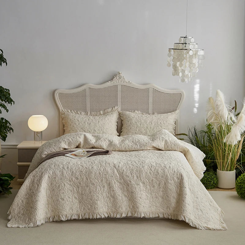 Washed Pure Cotton Versatile Quilted Bedspread Summer Quilt Blanket Bed Cover Mattress Topper Coverlet Bed Sheet With Pillowcase