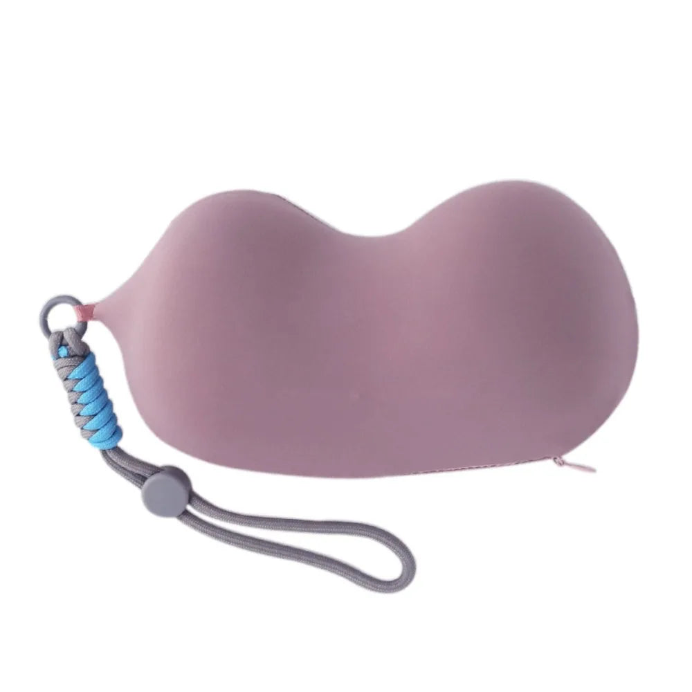 Solid Color Mini Sleeping Neck Pillow Portable Detachable Slow Rebound Pillow Lightweight Elasticity Neck Guard Pillow Home Use