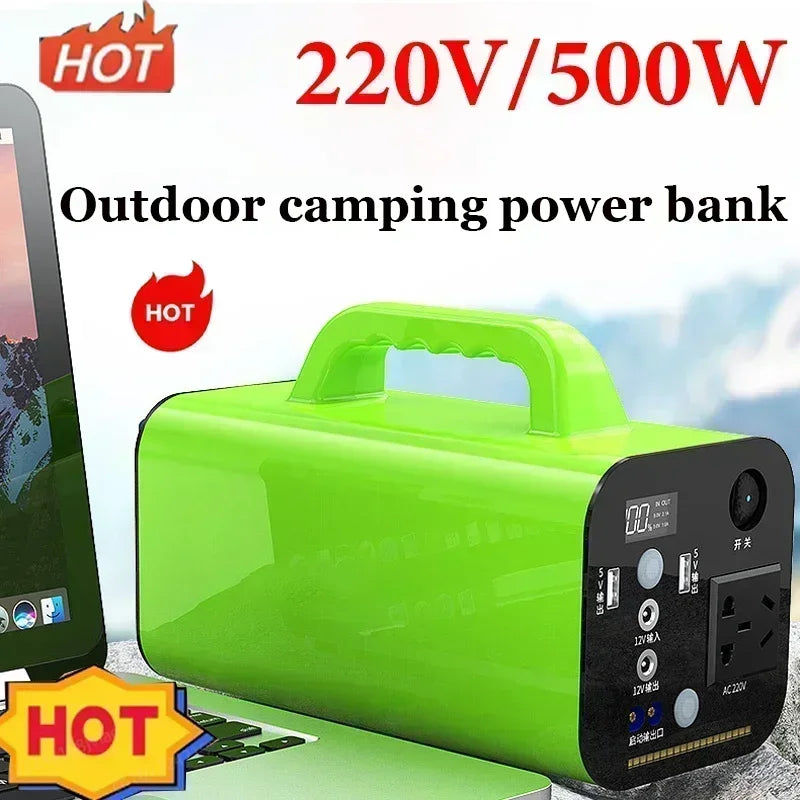 500W 80000mah Portable Power Station Emergency Power Supply Charging Station 220v for Home Power Bank Generator Battery Backup