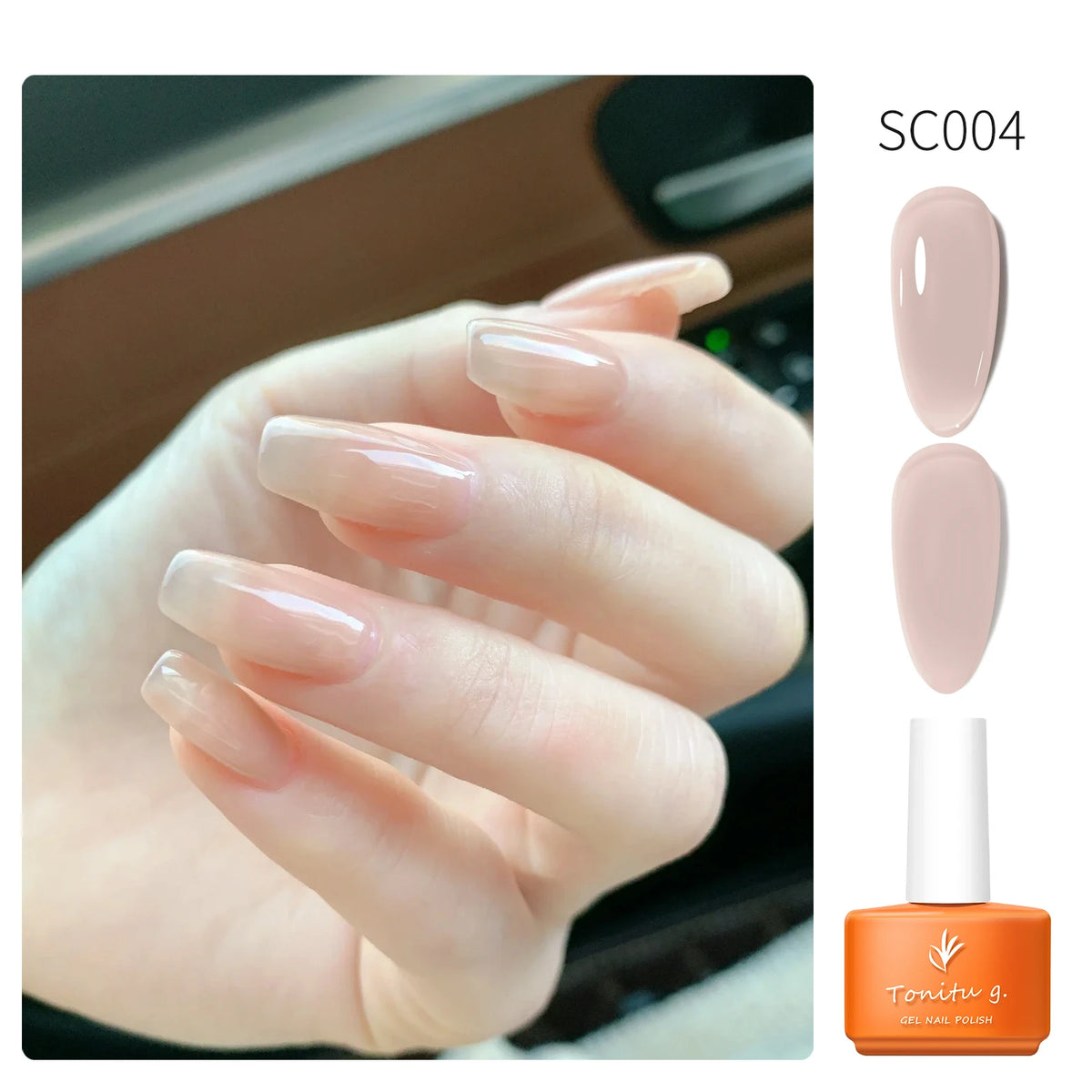 Tonitu G 7ml Semi-permanent Jelly Gel Nail Polish 59 Colors Natural Transparent  Summer Nails Art Soak Off  UV LED Gel  Varnish