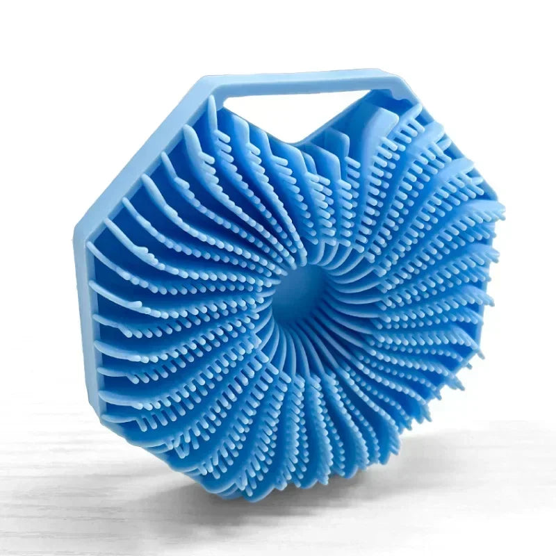 Silicone Body Brush for Showering Foam Shower Exfoliating Bath Massage Brushes Polygonal Handheld Body Scrubber Skin Cleaning